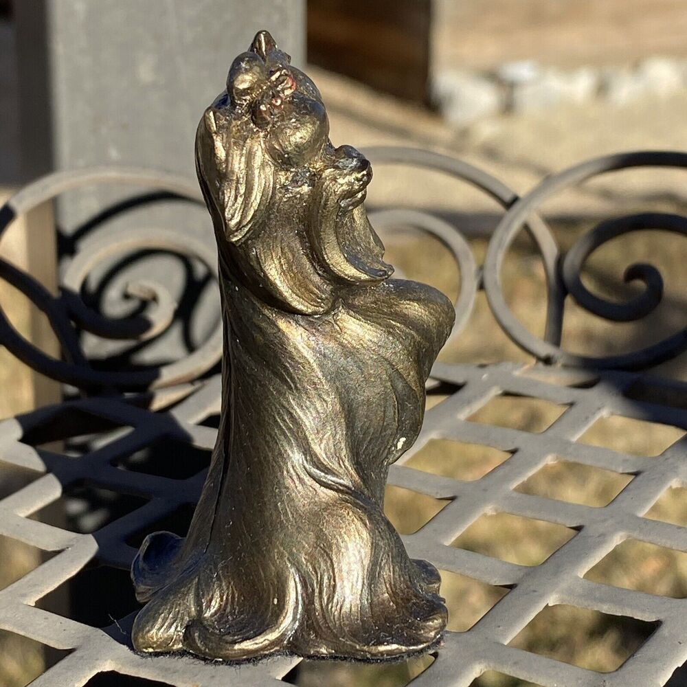 D. L. Debbie Engle Yorkshire Terrier Pure Bred Dogs Miniature Bronze a statue - Picture 8 of 16